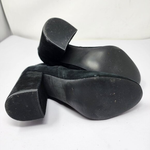 Steve Madden Womens Norelle Nayna 8M Leather Heeled Ankle Booties Cutout Side - Picture 7 of 7